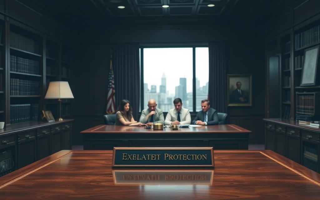 A Dimly Lit Office Interior, With A Large Mahogany Desk In The Foreground. The Desk Is Adorned With A Name Plaque, Signifying It As The Workspace Of A Government Official. Bookshelves Line The Walls, Suggesting An Atmosphere Of Authority And Professionalism. In The Middle Ground, A Group Of Concerned-Looking Individuals Sit Across The Desk, Engaged In A Discussion. Their Body Language And Facial Expressions Convey A Sense Of Uncertainty And Unease. The Background Is Slightly Blurred, But Hints At The Presence Of A Large Window Overlooking A City Skyline, Conveying A Sense Of The Broader Societal Context. The Overall Mood Is One Of Seriousness And Gravity, Reflecting The Importance Of Employment Protections In Public Policy. A Dimly Lit Office Interior, With A Large Mahogany Desk In The Foreground. The Desk Is Adorned With A Name Plaque, Signifying It As The Workspace Of A Government Official. Bookshelves Line The Walls, Suggesting An Atmosphere Of Authority And Professionalism. In The Middle Ground, A Group Of Concerned-Looking Individuals Sit Across The Desk, Engaged In A Discussion. Their Body Language And Facial Expressions Convey A Sense Of Uncertainty And Unease. The Background Is Slightly Blurred, But Hints At The Presence Of A Large Window Overlooking A City Skyline, Conveying A Sense Of The Broader Societal Context. The Overall Mood Is One Of Seriousness And Gravity, Reflecting The Importance Of Employment Protections In Public Policy.